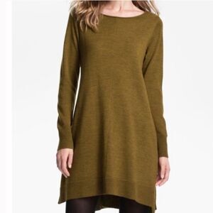𝅺eileen Fisher Shift Dress 100% Merino Wool Dress Sweater